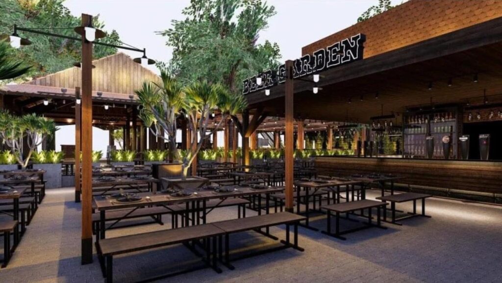 Jito Beer Garden có không gian cực rộng rãi, thoáng mát